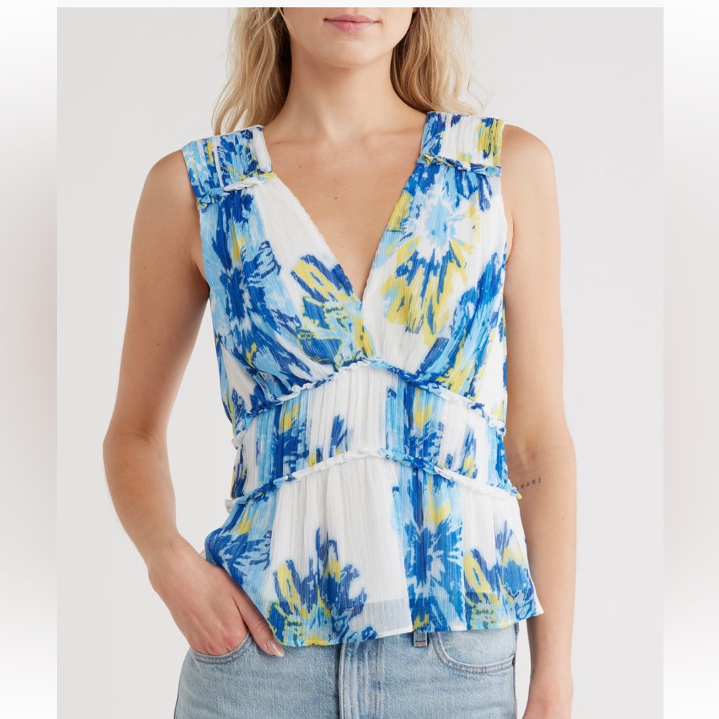 Ramy Brook New With Tags-Floral Peplum Top